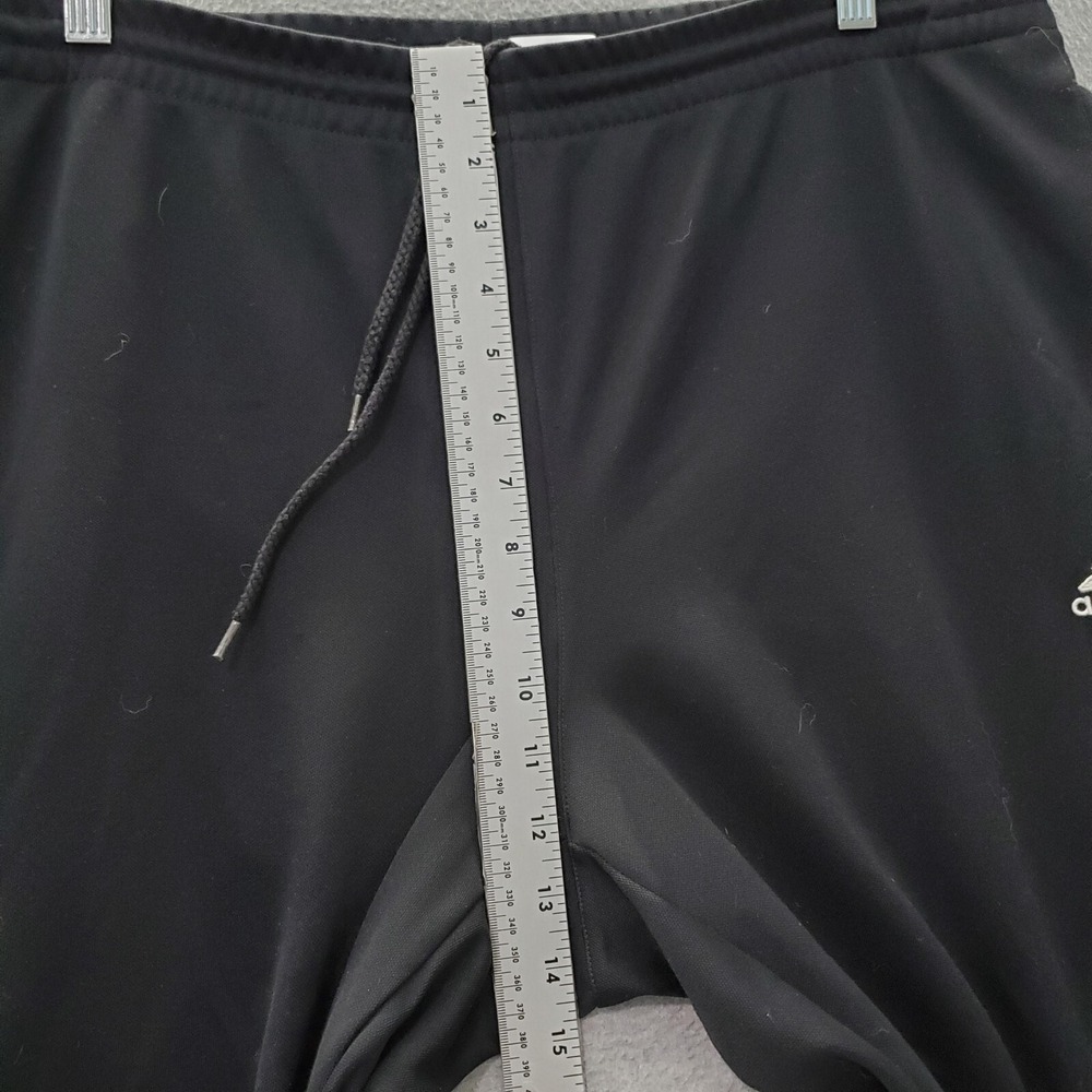 Adidas Men Activewear Pants XL Black Sweatpants Logo Climalite Drawstring - Picture 5 of 12